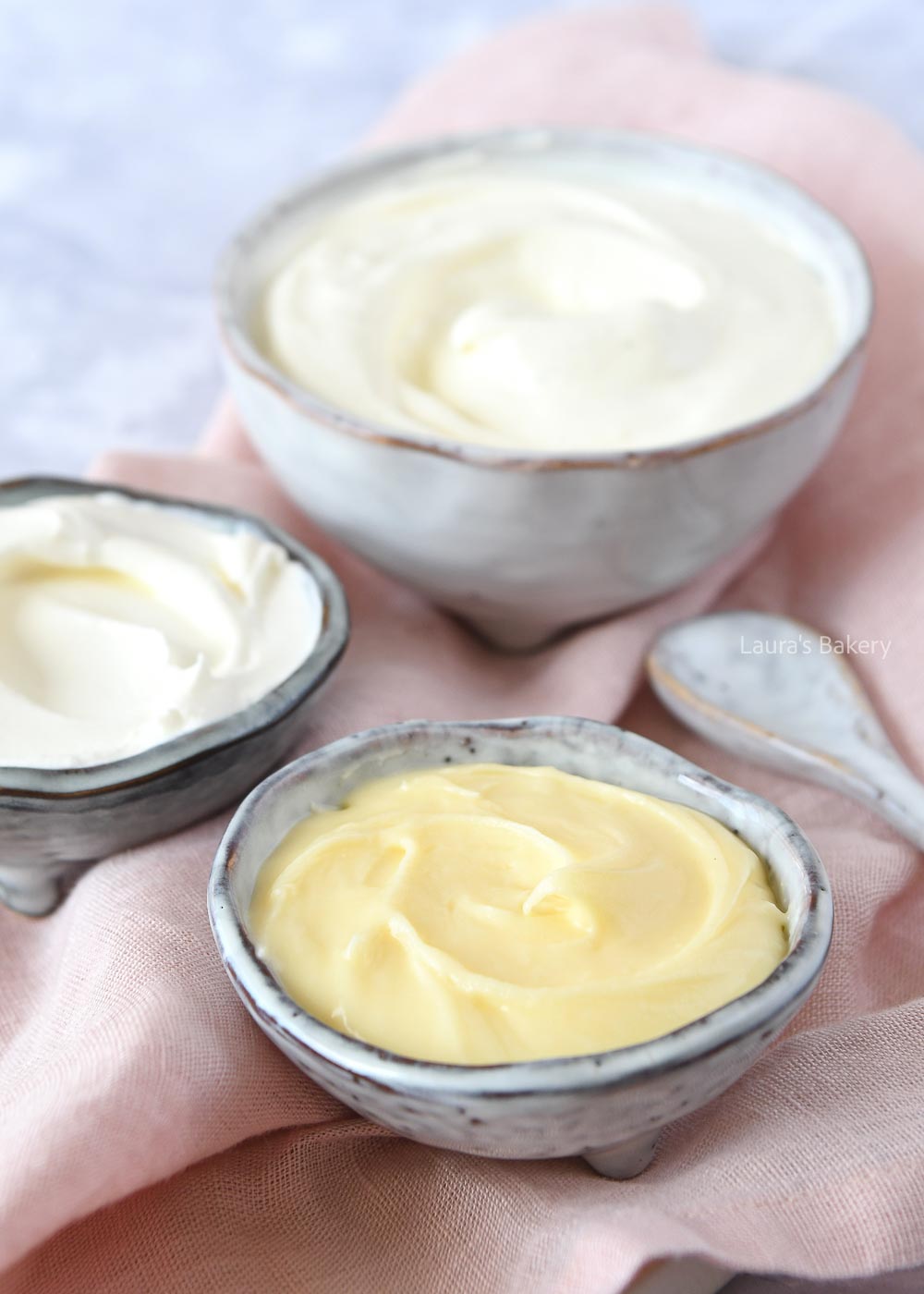 Different types of cream for baking