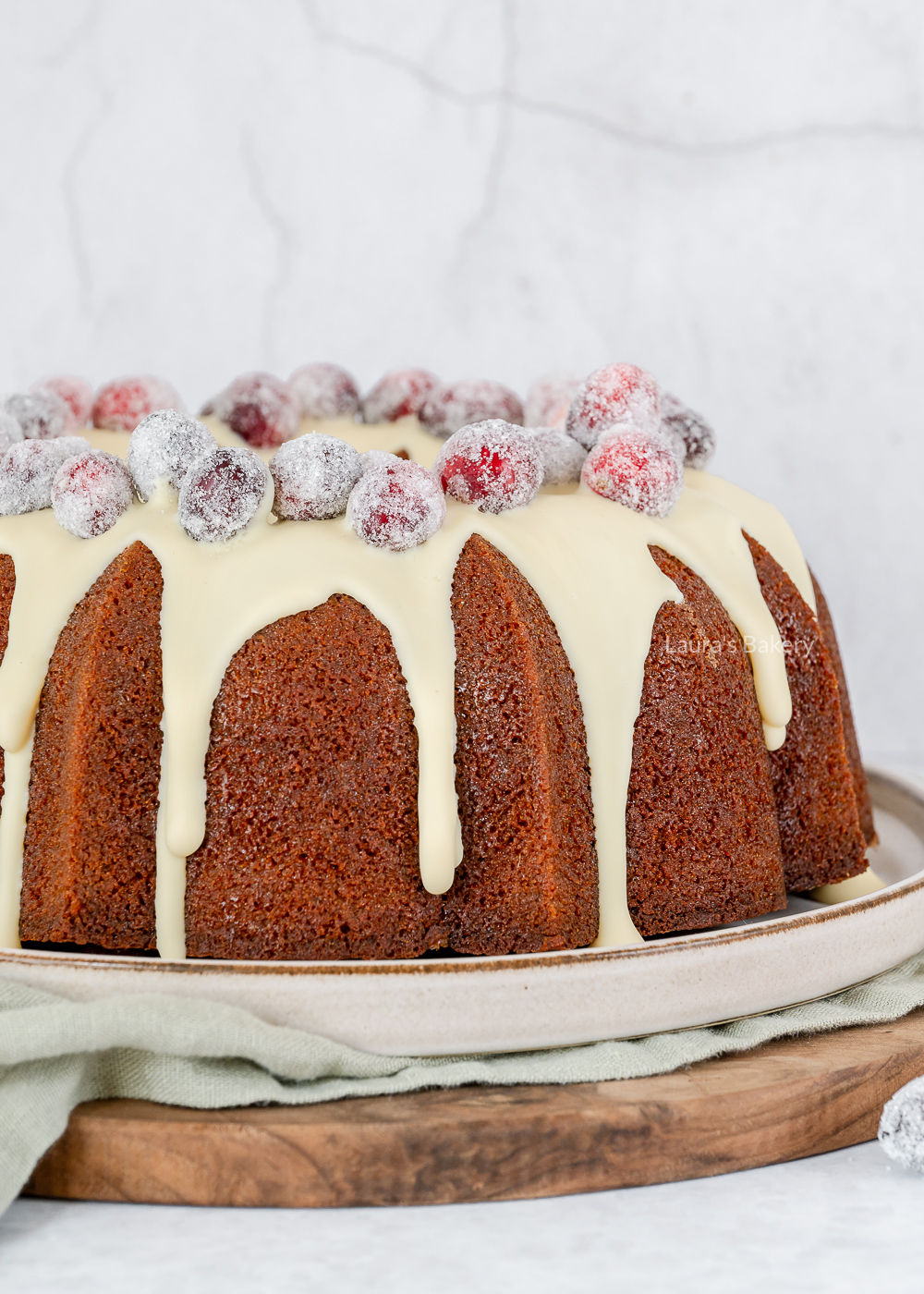 Gingerbread Bundt Cake recipe with White Chocolate