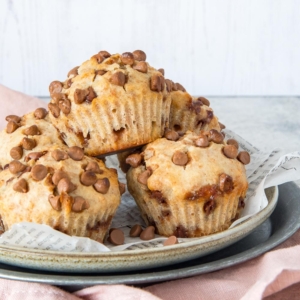 Whole wheat chocolate chip muffins